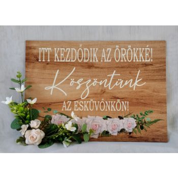 Esküvői üdvözlő tábla 