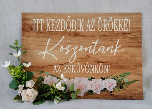 Esküvői üdvözlő tábla 
