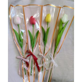 Nőnapi csomagolt egy szálas tulipán