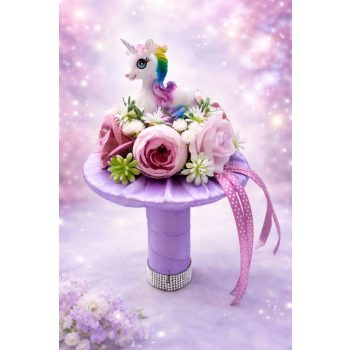 Unikornisos ovis ballagási csokor 