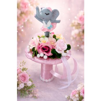 Ovis ballagási csokor balerina elefánttal