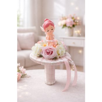 Rózsaszín tündéres ovis ballagási csokor 