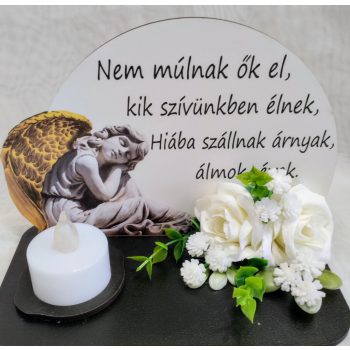 Lézervágott fa talpas sírdísz (kicsi)