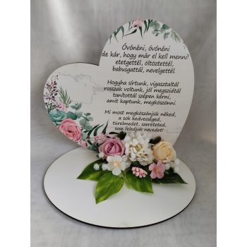 Fa talpas szív búcsúajándék óvónéniknek (nagy)