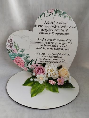 Fa talpas szív búcsúajándék óvónéniknek (nagy)